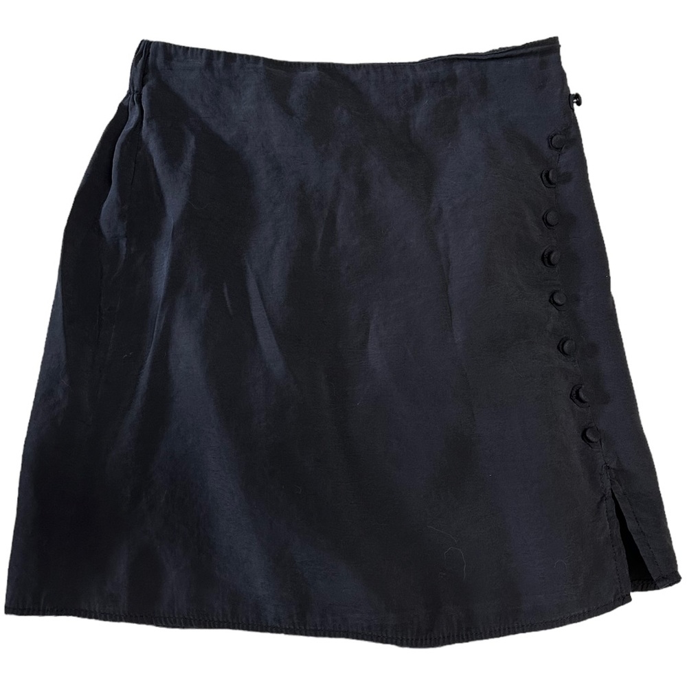 Vero Moda Black Mini Skirt XS Y2K Side Button Fitted Club Going Out - Picture 2 of 4